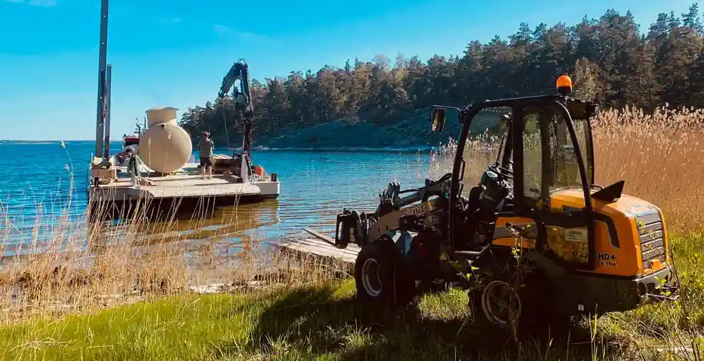 Sjötransport avloppsanläggning Stockholms skärgård
