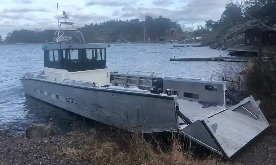 Sjöstruktur transportbåtar i stockholms skärgård